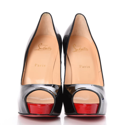 Christian Louboutin Patent New Very Prive 120 Pumps 39.5 Black Red 2 of 8