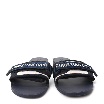 Christian Dior Technical Stretch Fabric Camouflage Dio(r)evolution Slide Sandals 37 Deep Blue 3 of 9