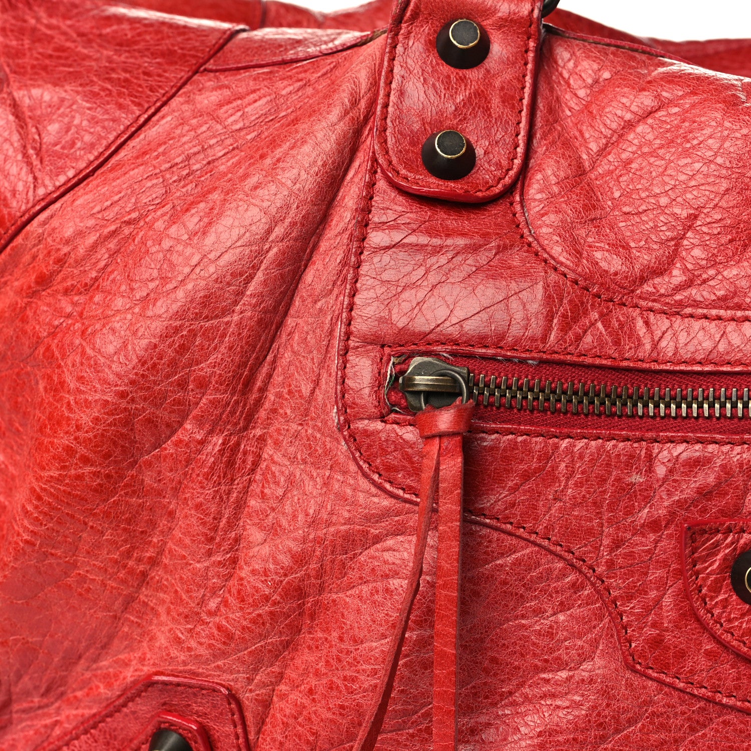 Balenciaga Agneau Classic Hardware Work Vermillion 10 of 12