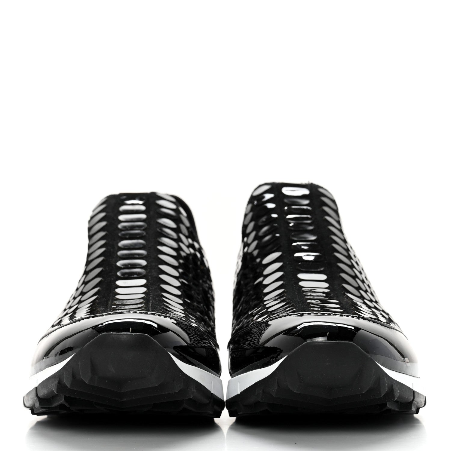 Jimmy Choo Patent Suede Montana Slip-On Sneakers 40 Black 2 of 14