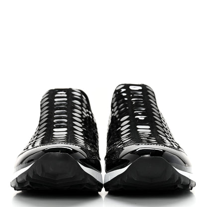 Jimmy Choo Patent Suede Montana Slip-On Sneakers 40 Black 2 of 14