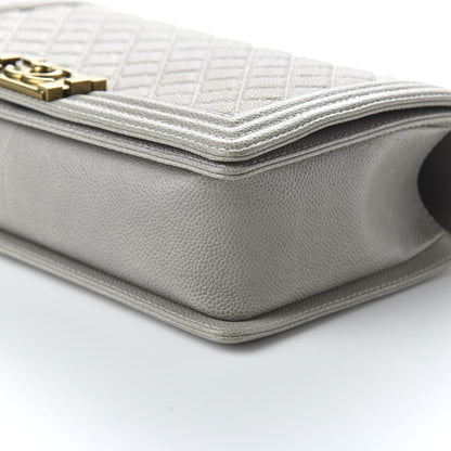Chanel Caviar Quilted New Medium Boy Flap Grey 7 of 10
