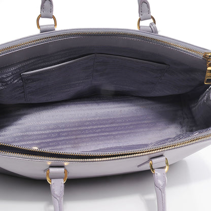 Prada Saffiano Lux Large Double Zip Tote Glicine 10 of 10