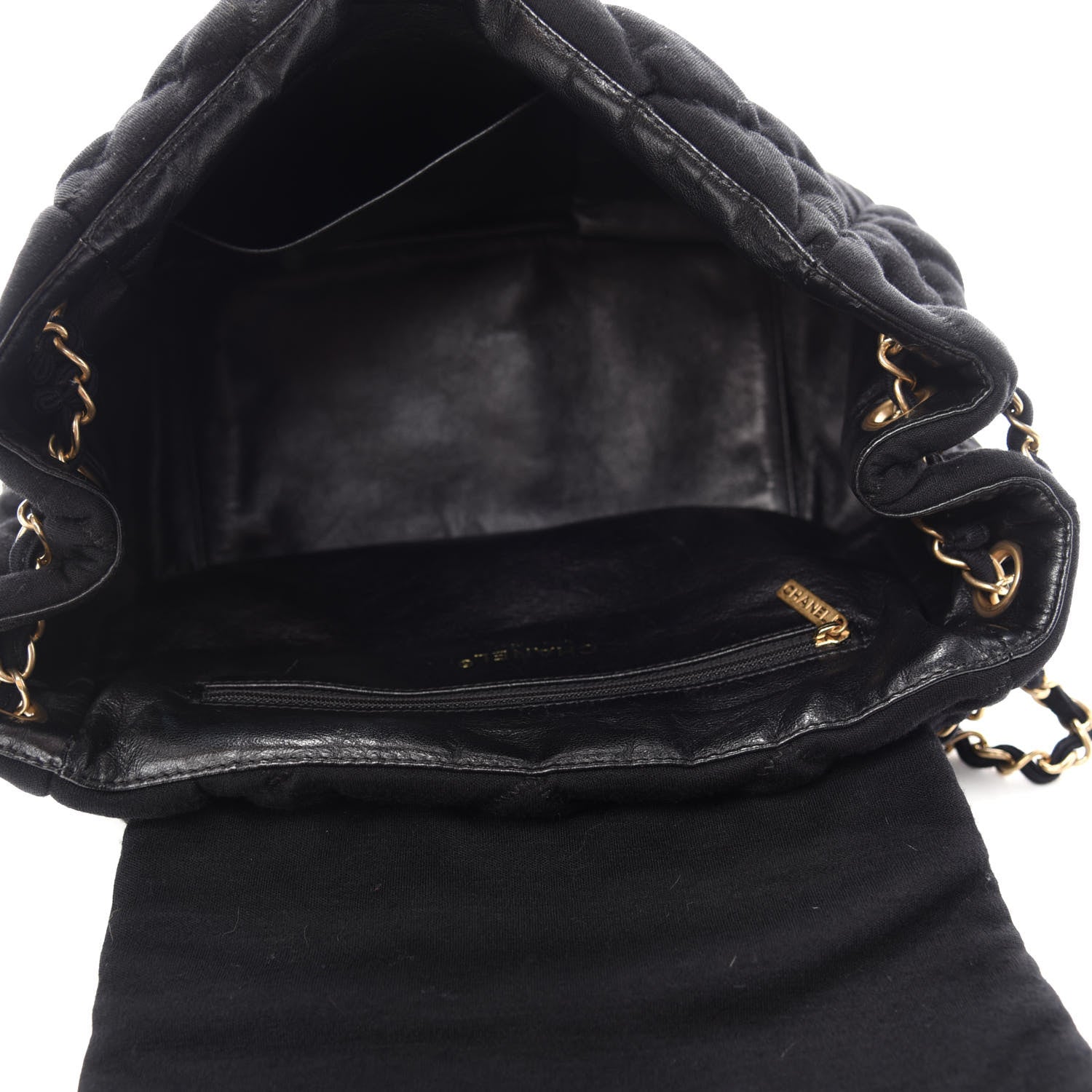 Chanel Jersey Bubble Quilt Flap Black 5 of 10