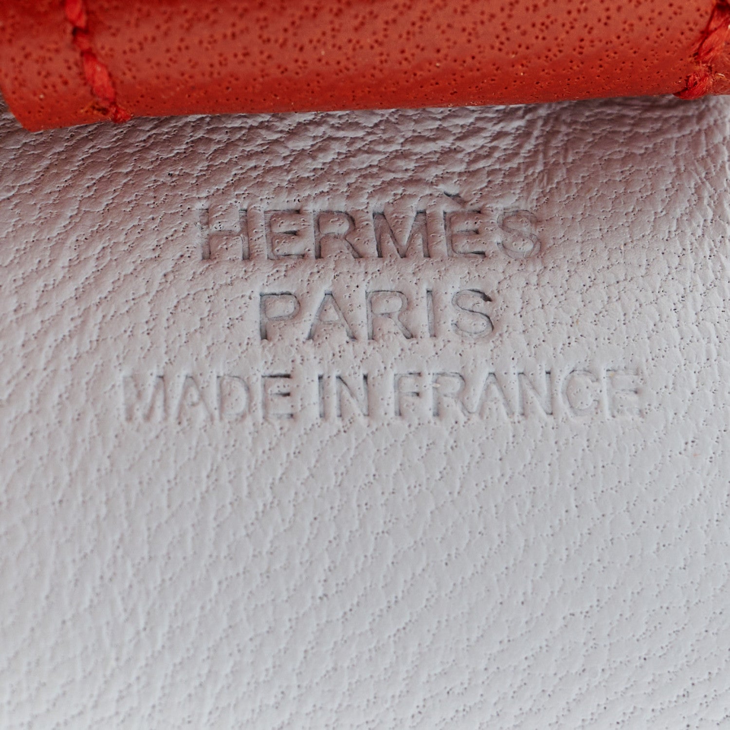 Hermes Milo Lambskin Grigri Rodeo Horse Bag Charm PM Bleu Brume Chai Cornaline 4 of 5