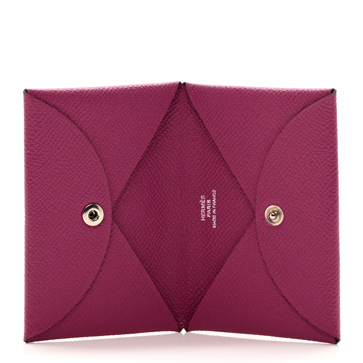 Epsom Calvi Card Case Rose Pourpre