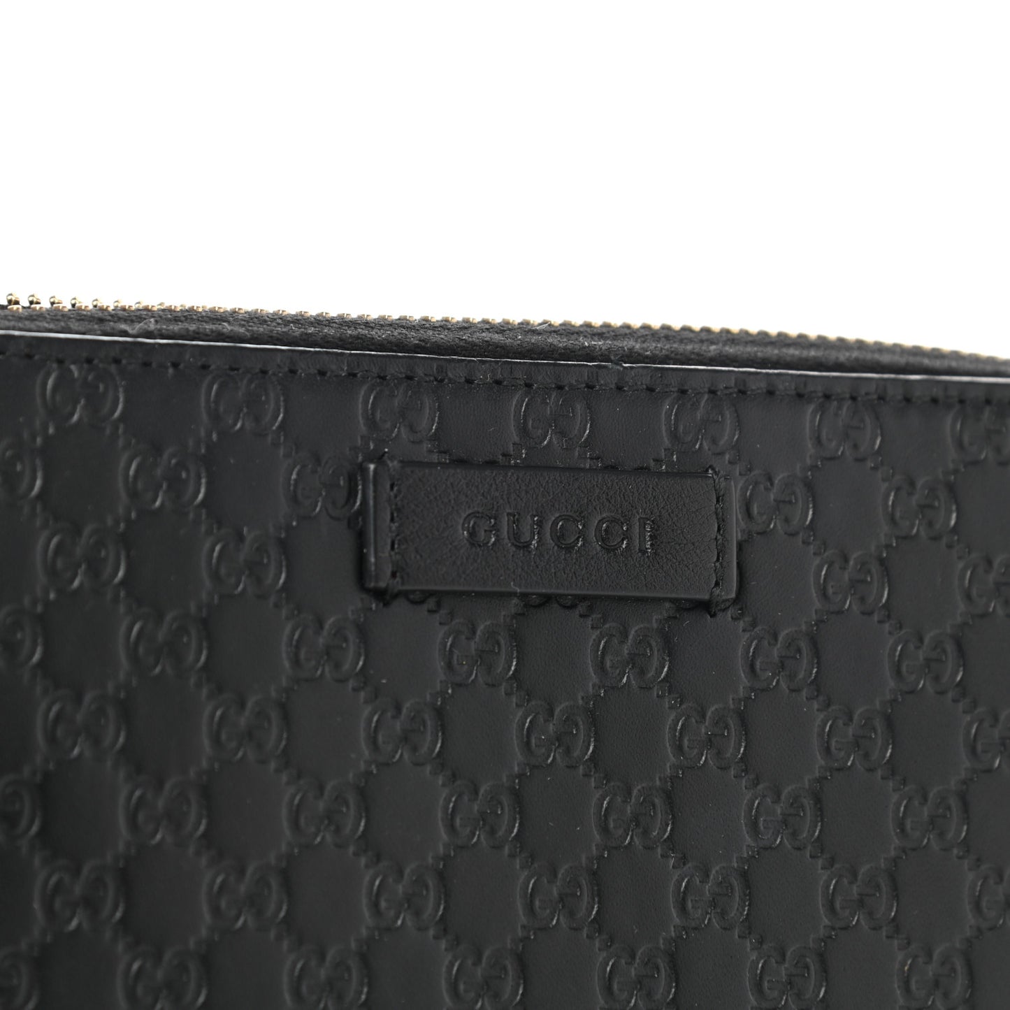 Microguccissima Zip Around Wallet Black