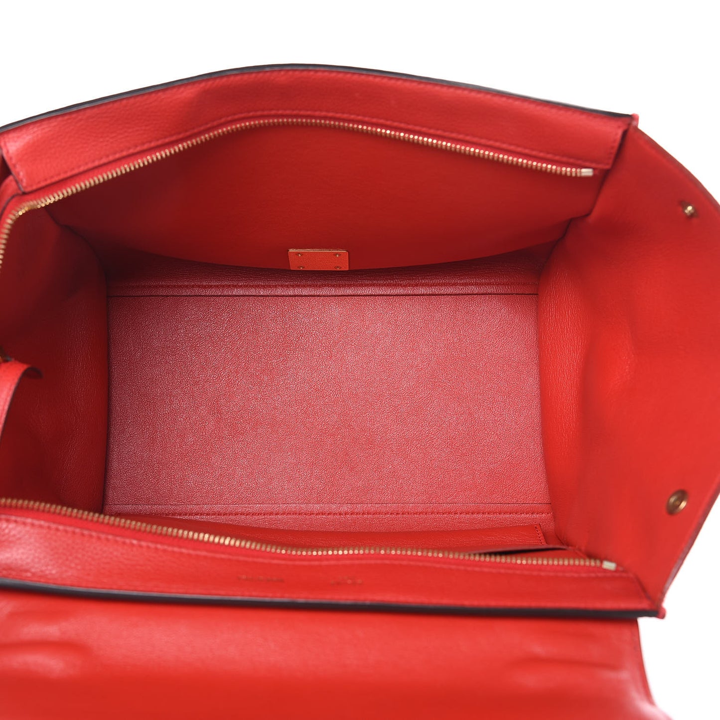 Drummed Calfskin Suede Medium Trapeze Coquelicot