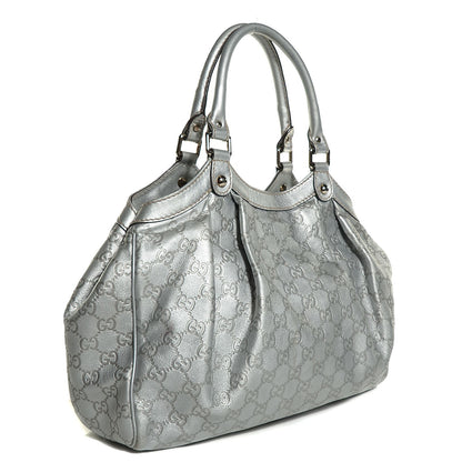 Gucci Guccissima Medium Sukey Tote Silver 3 of 8