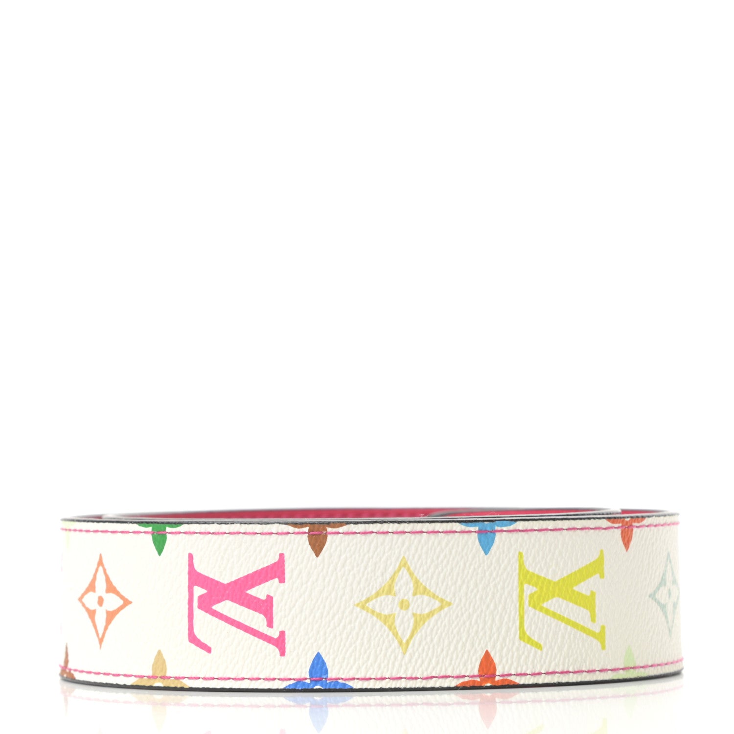 Louis Vuitton Monogram Multicolor Bandouliere Shoulder Strap White 2 of 4