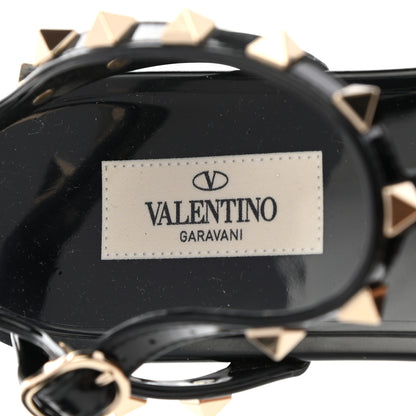 Valentino Garavani PVC Jelly Rockstud Caged Sandals 40 Black 7 of 9