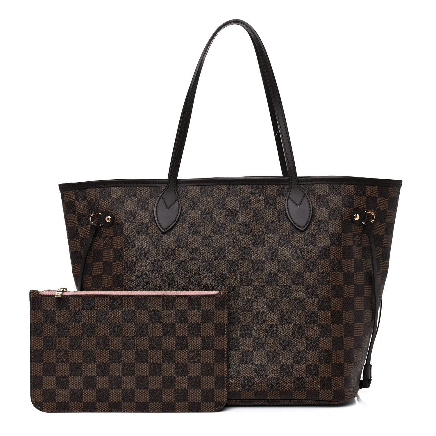 Louis Vuitton Damier Ebene Neo Neverfull MM Rose Ballerine 1 of 17