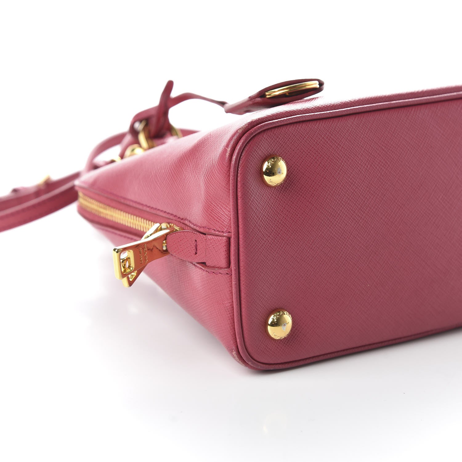 Prada Saffiano Lux Small Promenade Tote Peonia 7 of 11