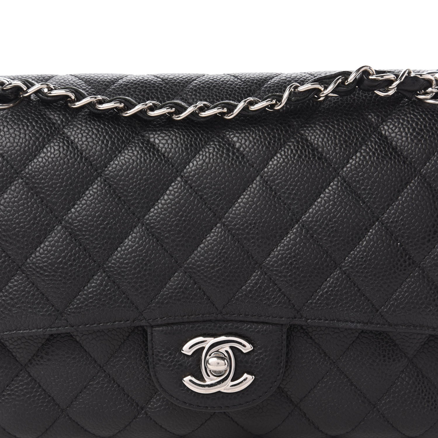 Chanel Caviar Quilted Medium Double Flap Black 10 of 10