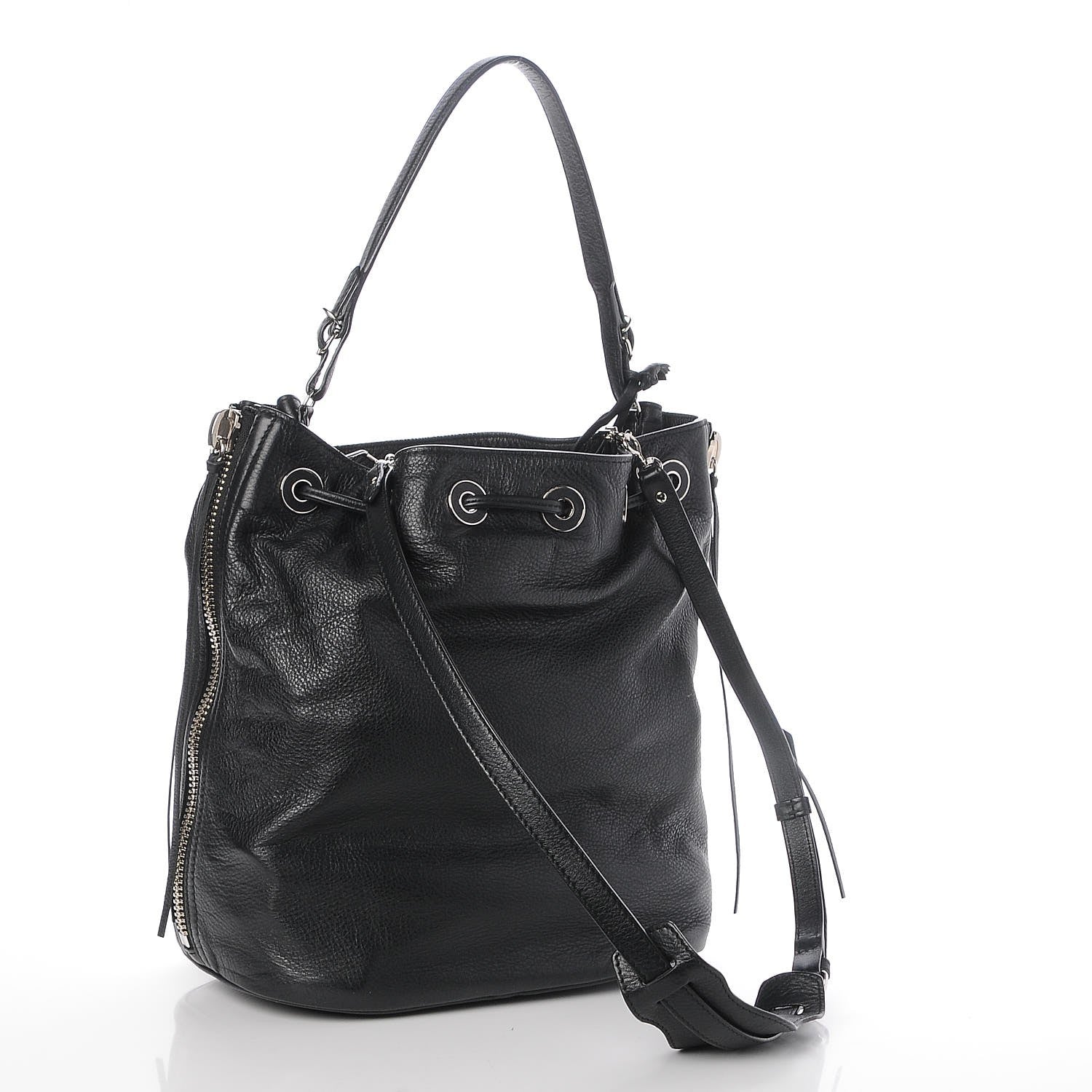 Balenciaga Veau Papier Plate Small Bucket Bag Black 4 of 8