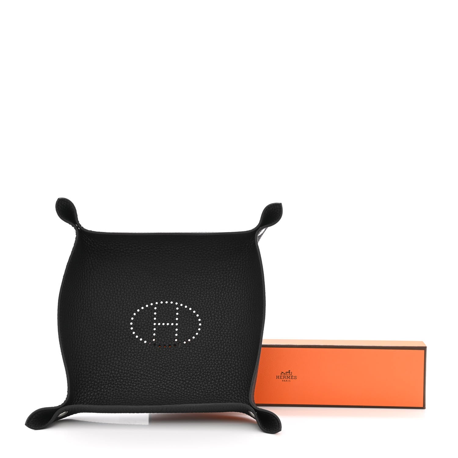 Hermes Taurillon Clemence Mises et Relances Change Tray Black 6 of 6