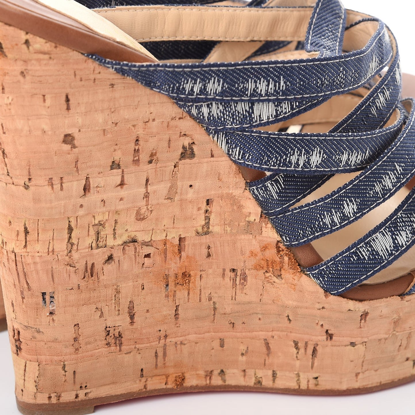 Ribbon Corniche 140 Sandals 40 Denim