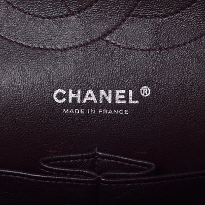 Chanel Lambskin Quilted Jumbo Double Flap Dark Purple 7 of 10