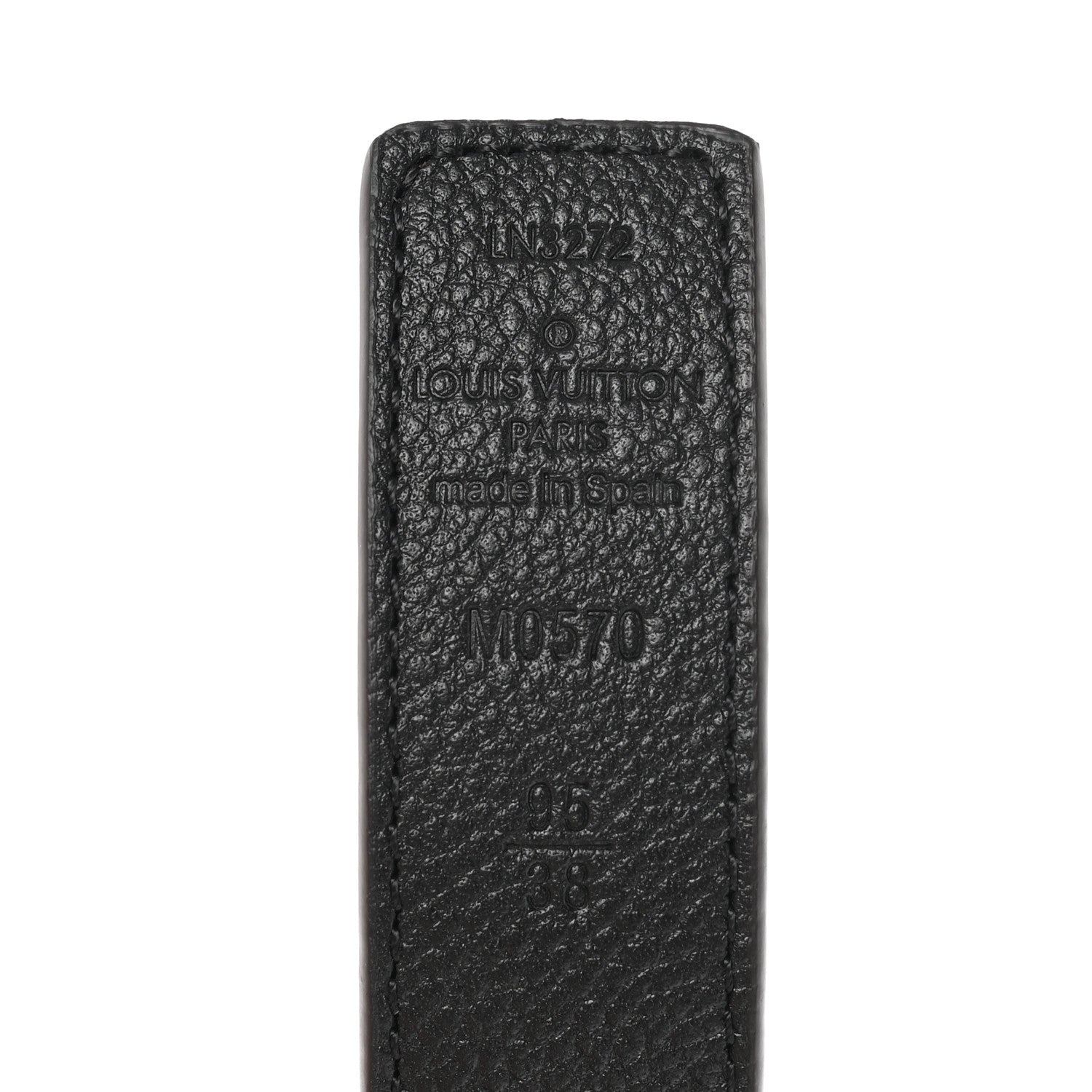 Louis Vuitton Calfskin Monogram 25mm LV Iconic Reversible Belt 95 38 Black 5 of 5