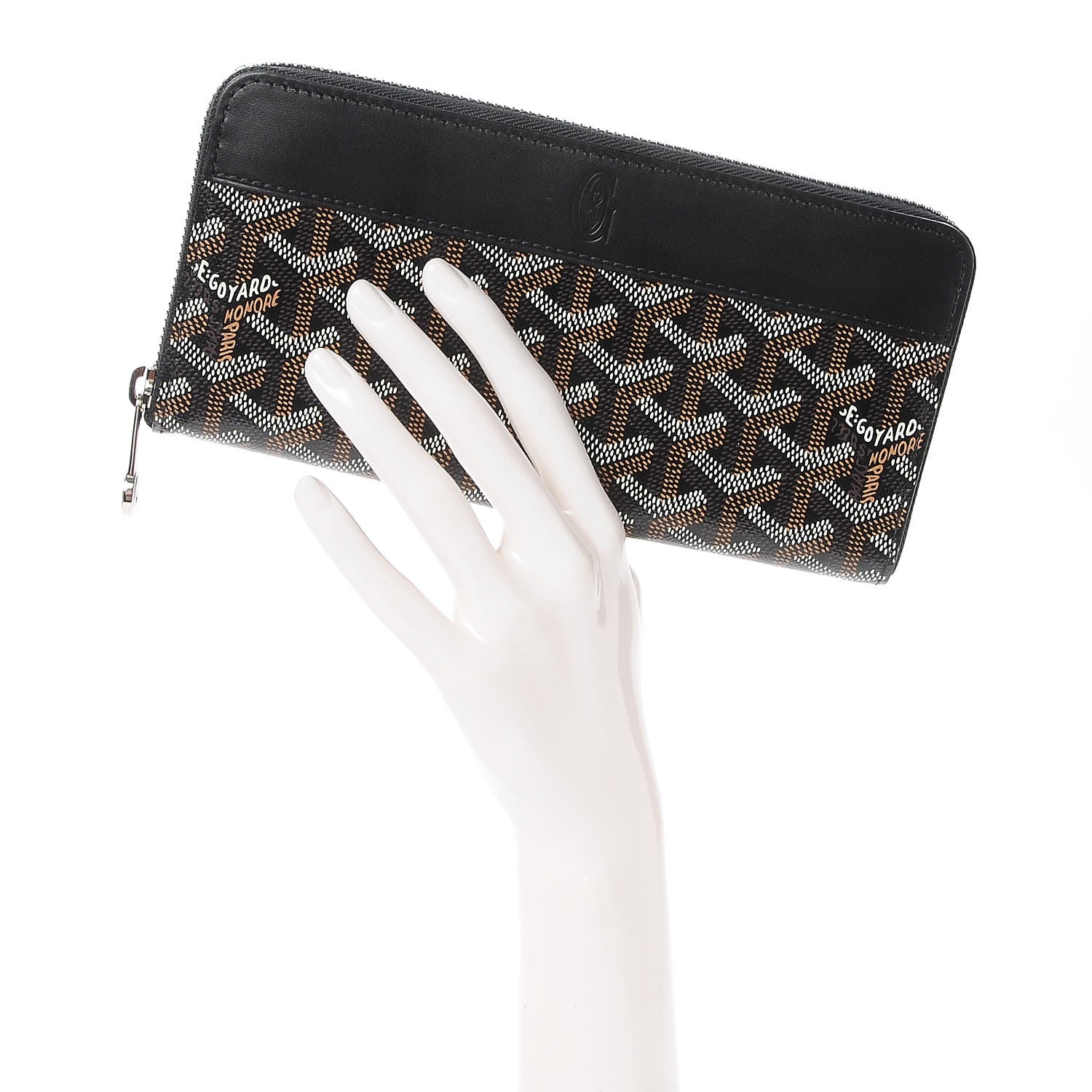 Goyard Goyardine Matignon Zip Around GM Wallet Black 2 of 7