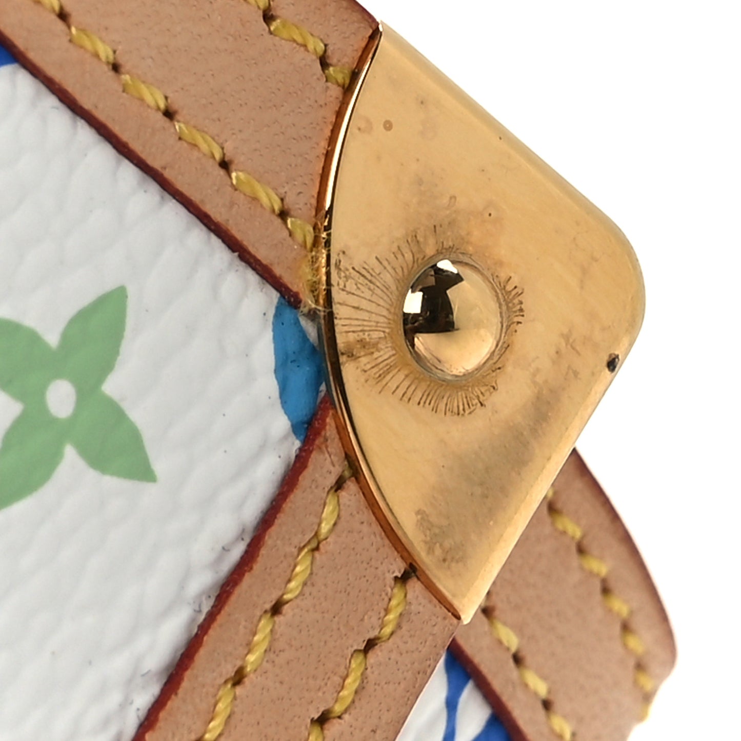 Monogram Multicolor Porte-Monnaie Plat Coin Purse White
