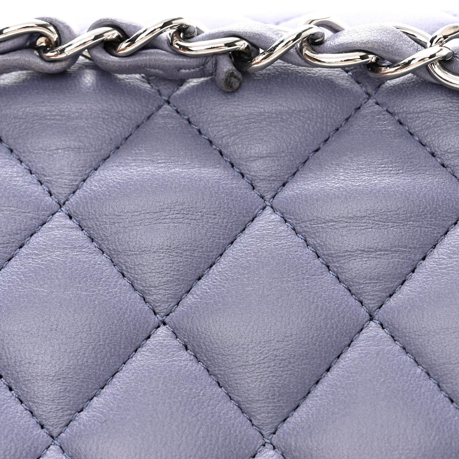 Chanel Lambskin Quilted Medium Double Flap Light Purple 14 of 17