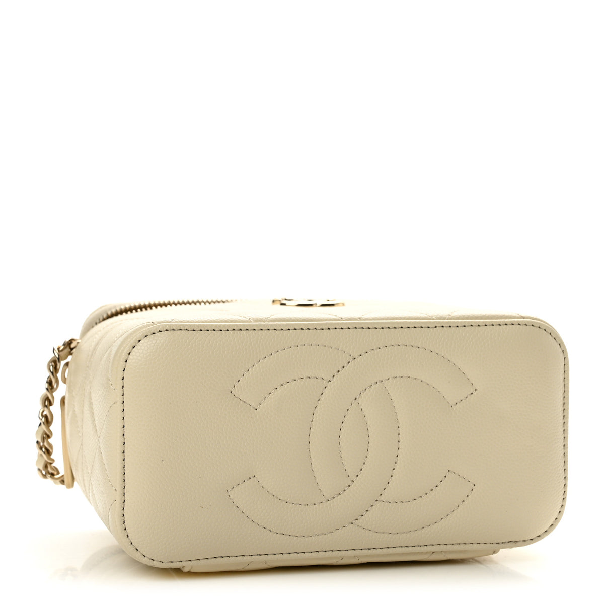 Chanel Caviar Quilted Trendy Handle Mini Vanity Ecru 4 of 12