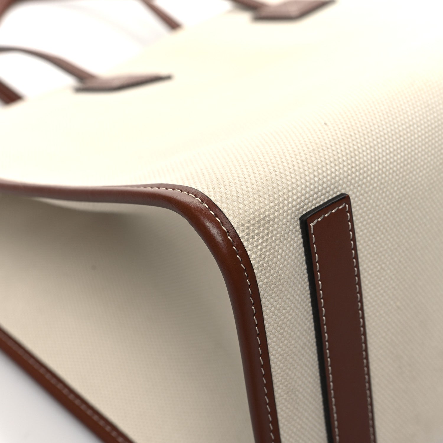 Burberry Canvas Smooth Calfskin Medium Two Tone Freya Tote Brown 10 of 15