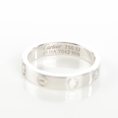 Cartier 18K White Gold 4mm LOVE Wedding Band Ring 52 6 3 of 5