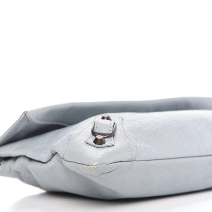 Balenciaga Agneau Classic Hardware Envelope Strap Clutch Bleu Opaline 6 of 9