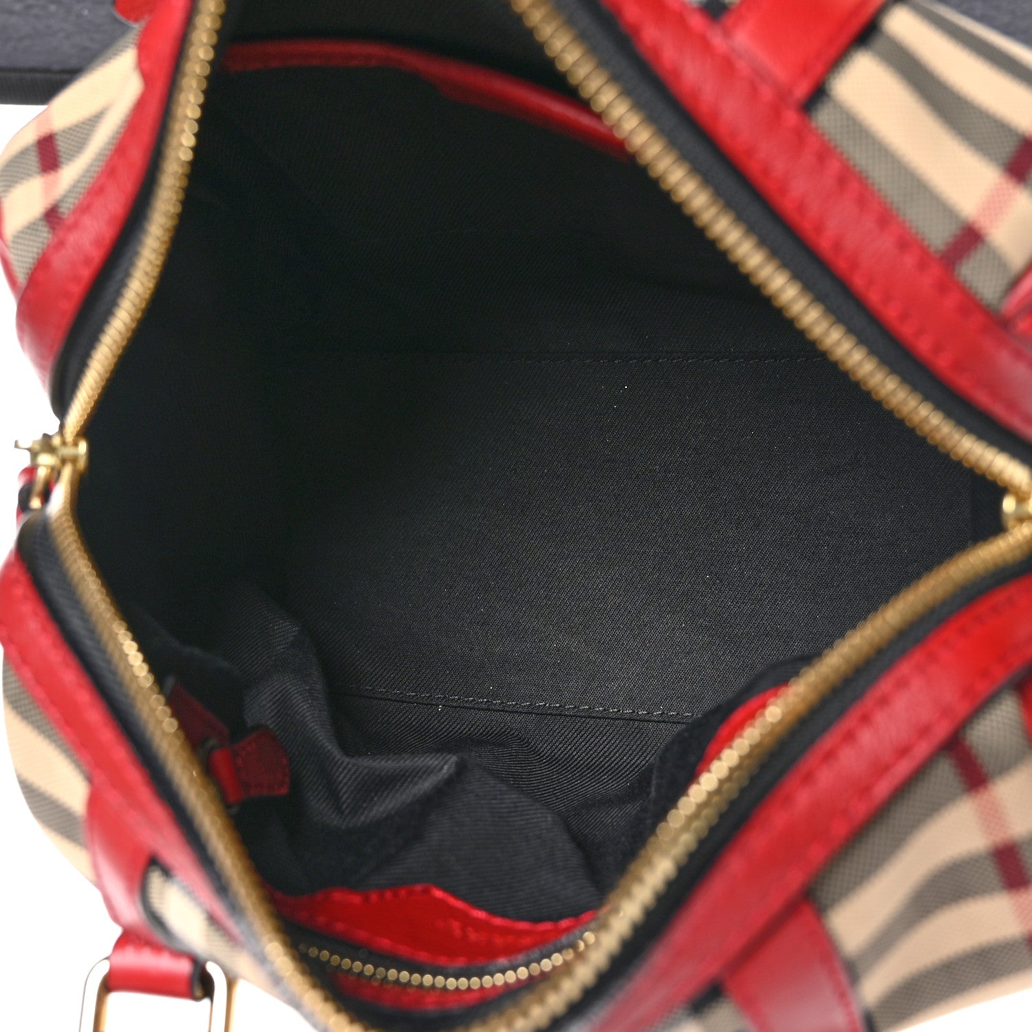 Burberry Horseferry Check Small Alchester Bowling Bag Red 5 of 12