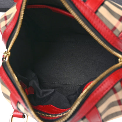 Burberry Horseferry Check Small Alchester Bowling Bag Red 5 of 12