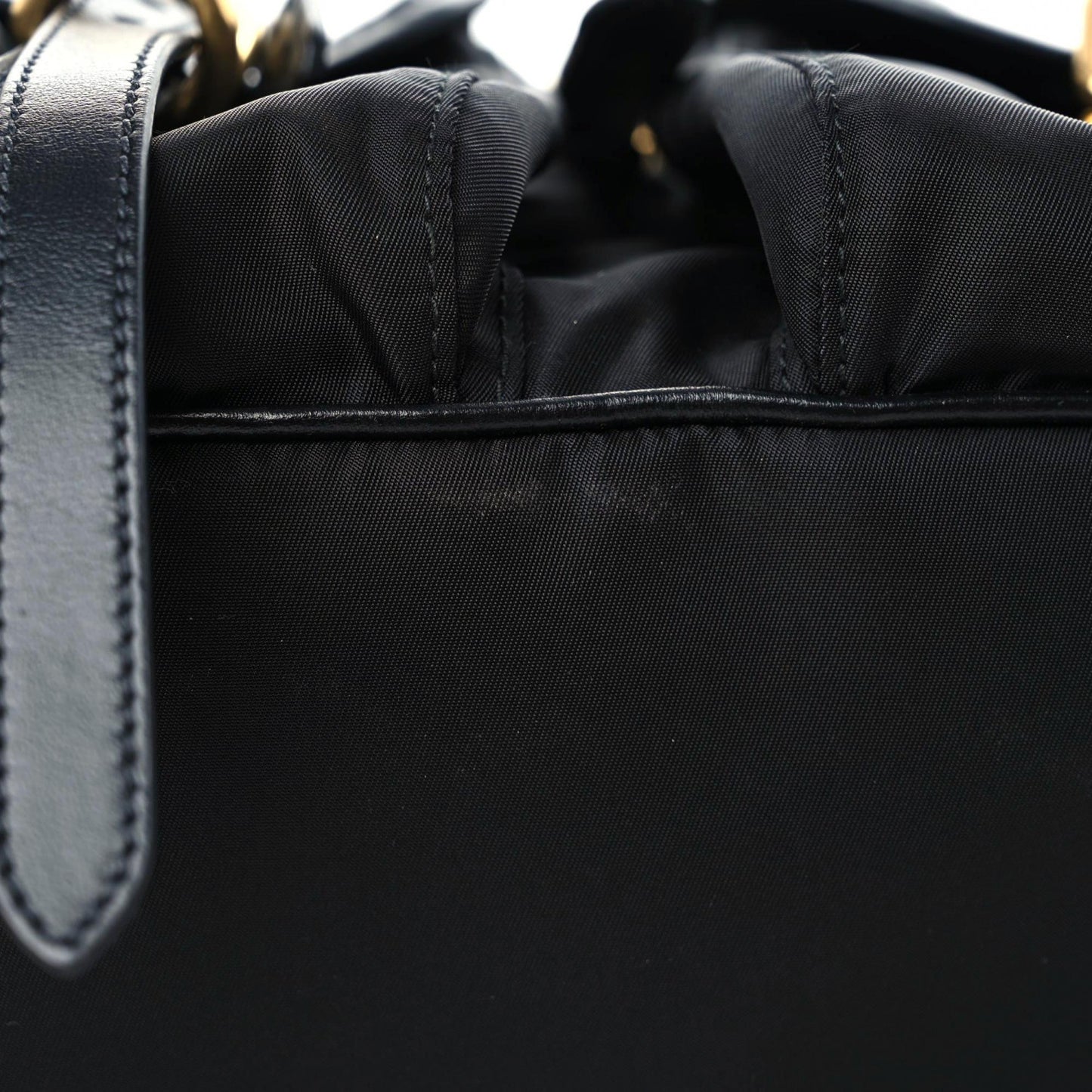 Tessuto Nylon Soft Calfskin Backpack Black