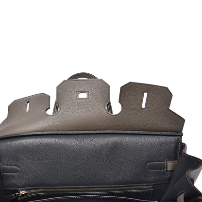 Hermes Taurillon Clemence Lizard Club Birkin 35 Etain Graphite 18 of 30