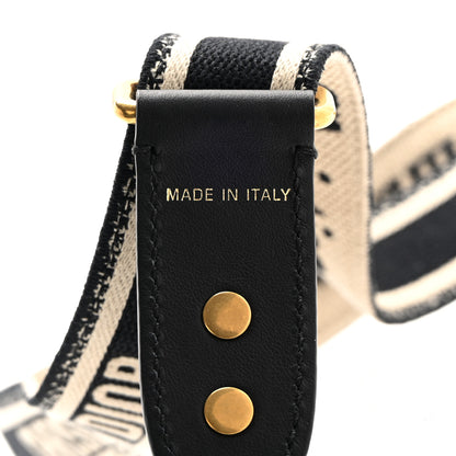 Christian Dior Canvas Embroidered Shoulder Strap Black 4 of 5