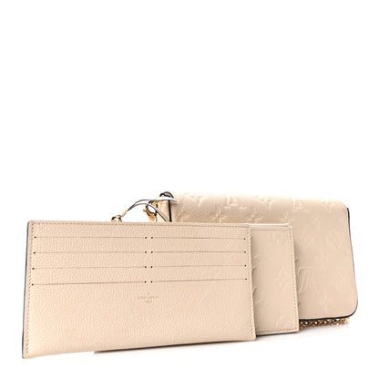 Louis Vuitton Empreinte Pochette Felicie Chain Wallet Cream 5 of 12