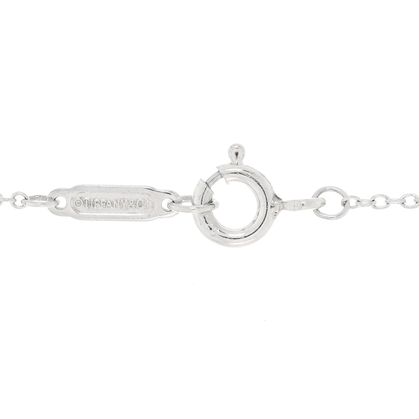 Sterling Silver 27mm Elsa Peretti Open Heart Pendant Necklace
