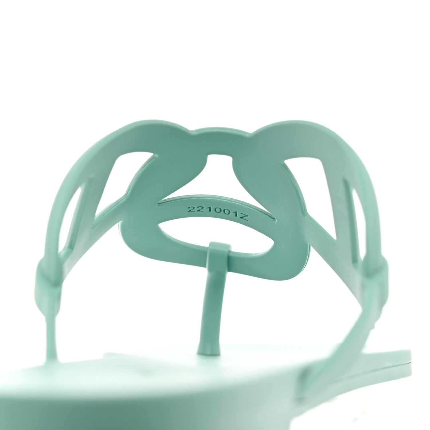 Hermes Rubber Womens Egerie Sandals 37 Vert Embrun 6 of 9