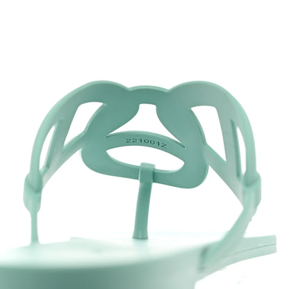 Hermes Rubber Womens Egerie Sandals 37 Vert Embrun 6 of 9