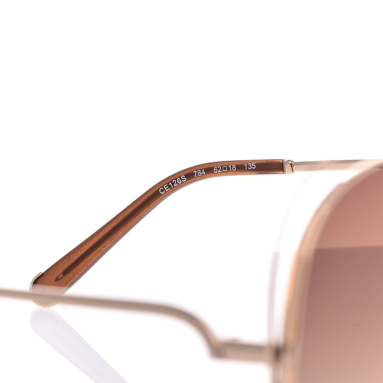 Chloe Oversized Round Sunglasses CE126S Gold 6 of 8