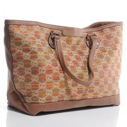 Gucci Straw Libeccio Monogram Large Sunset Tote Multicolor 3 of 9