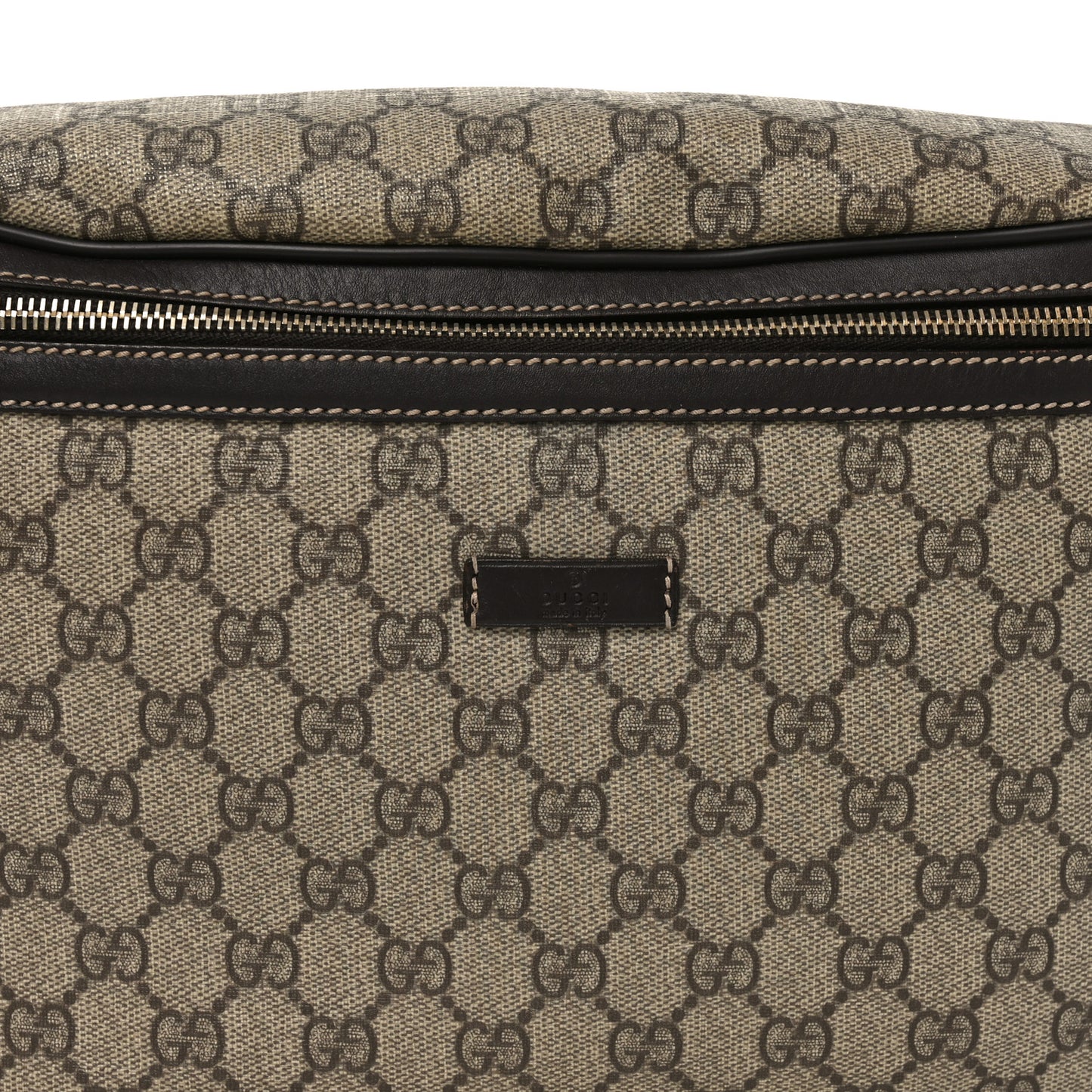 GG Supreme Monogram Belt Bag Dark Brown