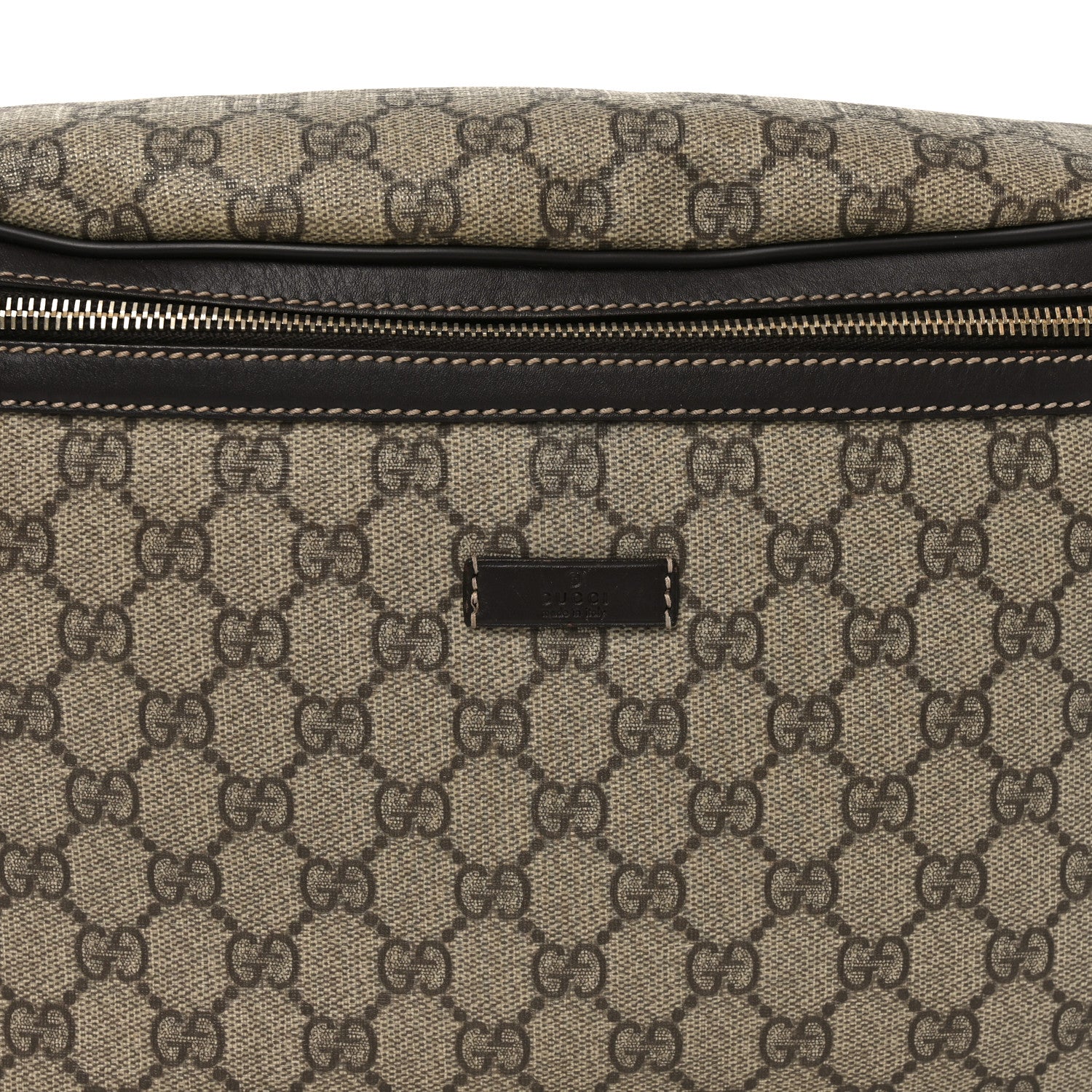 Gucci GG Supreme Monogram Belt Bag Dark Brown 8 of 10