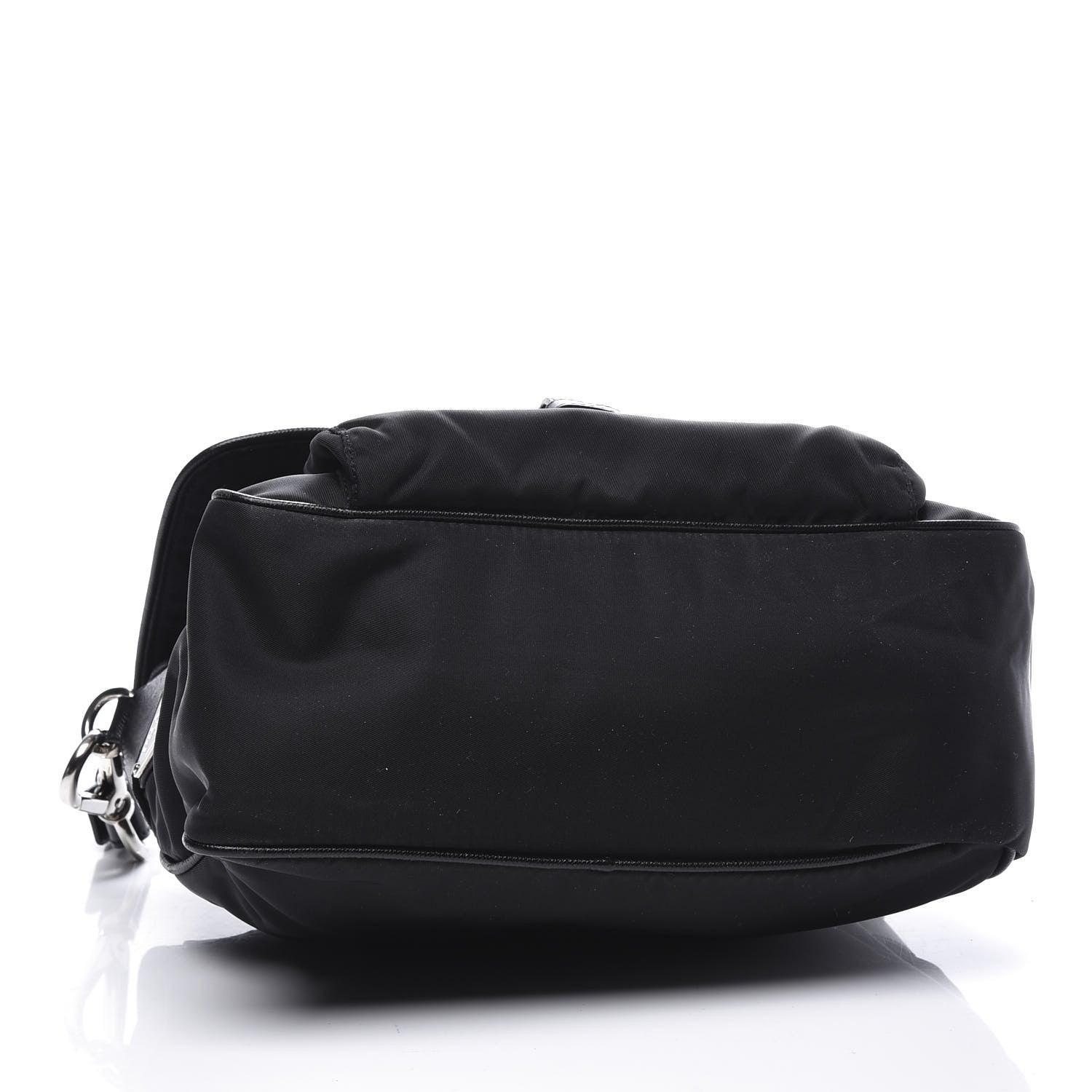 Prada Nylon Vela Saffiano Shoulder Bag Black 3 of 8