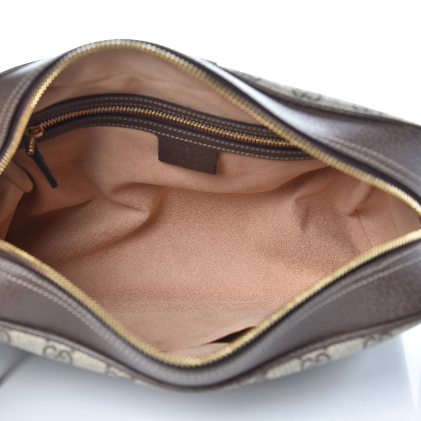 GG Supreme Monogram Web Small Ophidia Shoulder Bag Brown