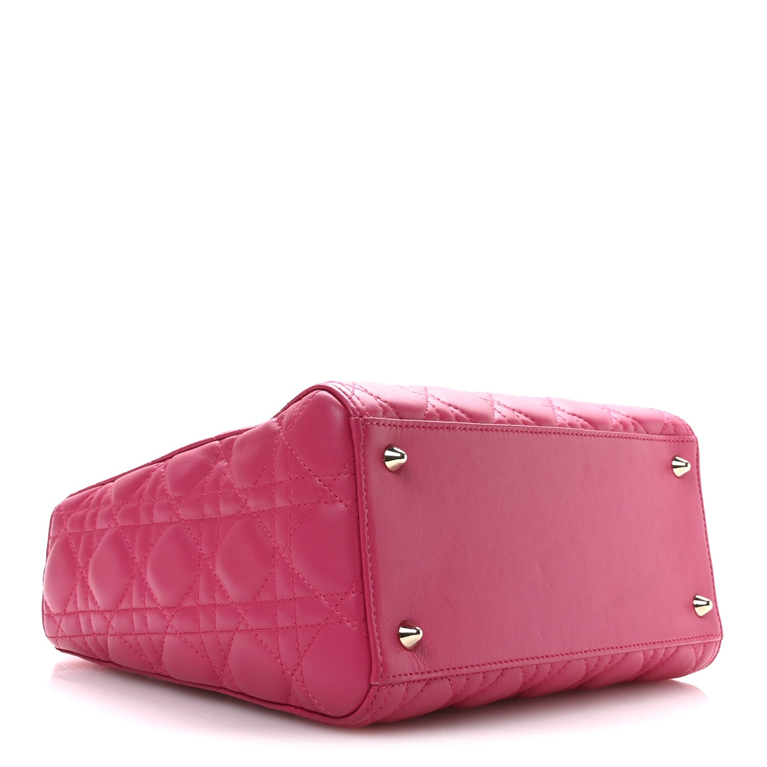 Christian Dior Lambskin Cannage Medium Lady Dior Fuchsia 4 of 11