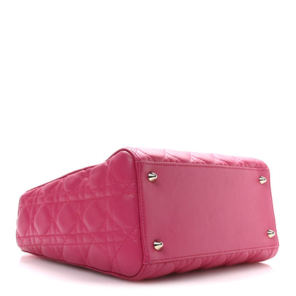 Christian Dior Lambskin Cannage Medium Lady Dior Fuchsia 4 of 11