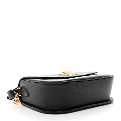 Versace Grained Calfskin La Medusa Chain Clutch Bag Black 4 of 9