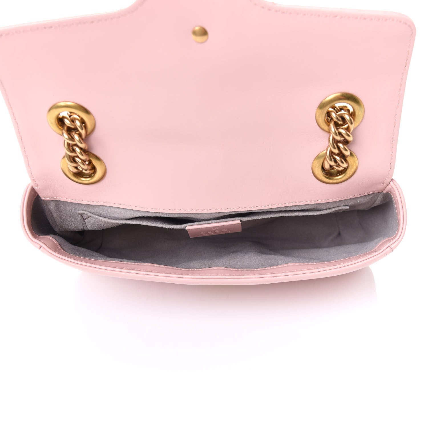 Gucci Calfskin Matelasse Mini GG Marmont Shoulder Bag Perfect Pink 4 of 5