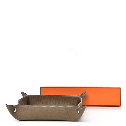 Hermes Taurillon Clemence Mises et Relances Change Tray Etoupe 5 of 5